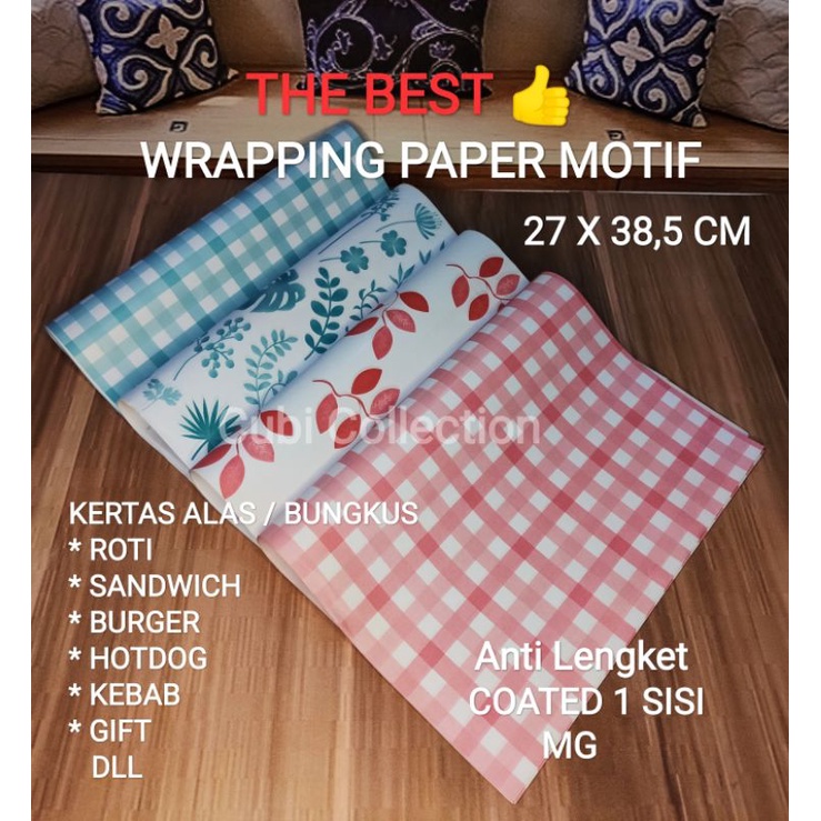 Jual WRAPPING PAPER KERTAS ROTI MOTIF 40 GSM 27X38,5 MG COATING 1 SISI ...