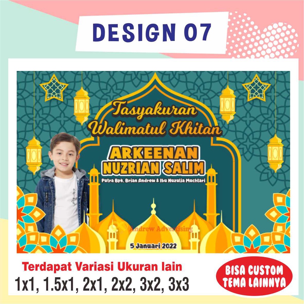 Jual Spanduk / Banner / Backdrop Custom Khitanan Sunatan | Shopee Indonesia