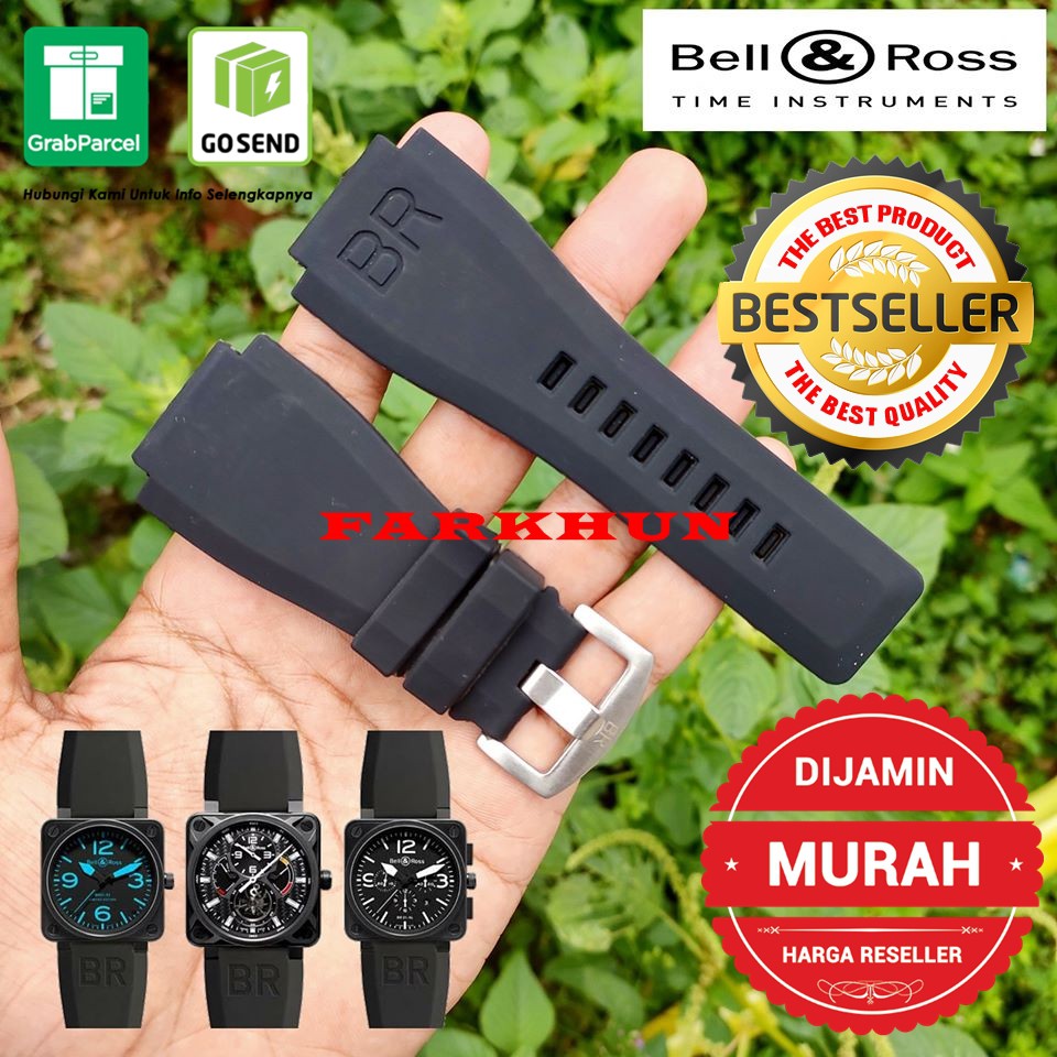 Jual BAND RUBBER BELL ROSS TERMURAH STRAP TALI JAM TANGAN KALEP