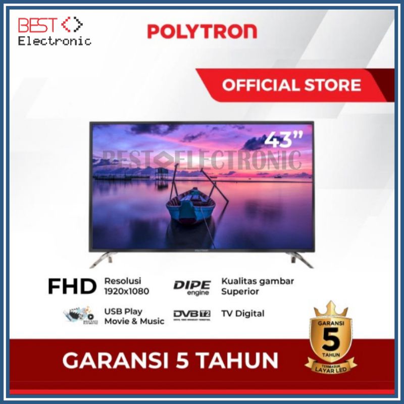 Jual POLYTRON LED TV DIGITAL 43 inch PLD 43V8853 / 43V1553 | Shopee ...