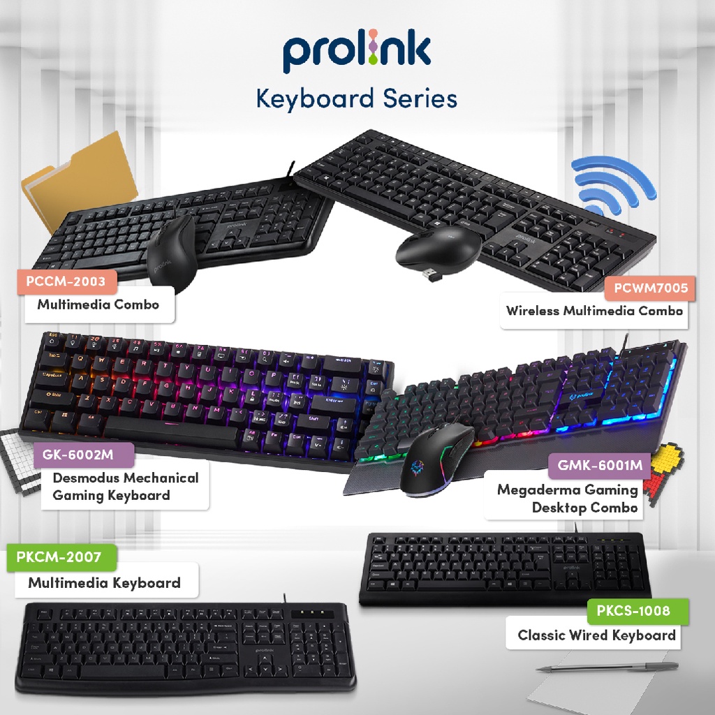 Jual CLEARANCE Prolink USB Multimedia Keyboard Combo Full length l ...