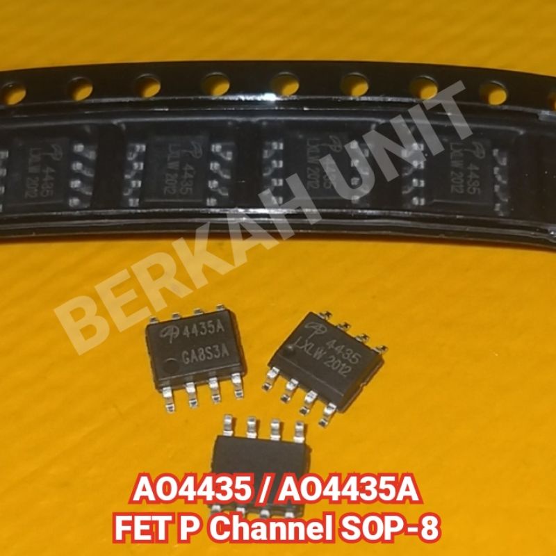 Jual Mosfet smd 4435 AO4435 AO4435A pengganti UT9435 UTC9435 sop8 P ...