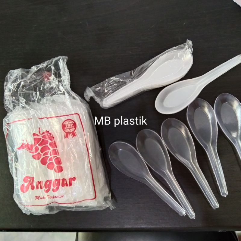 Jual Sendok Bebek Plastik BENING Sendok Makan Super Isi 120pcs