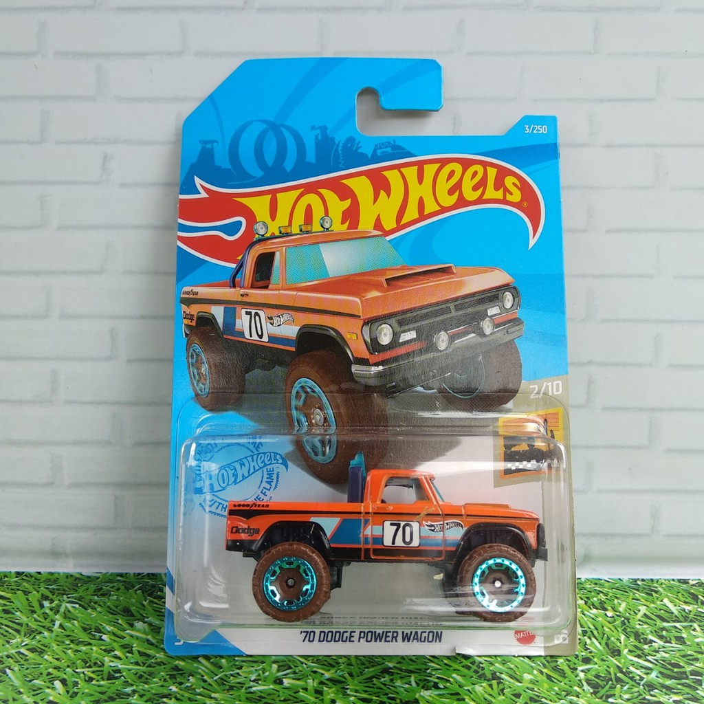 Hot Wheels 70er Dodge Power Wagon – Blau/weiß, Maßstab 1:64, Sammlerauto Aus Metall