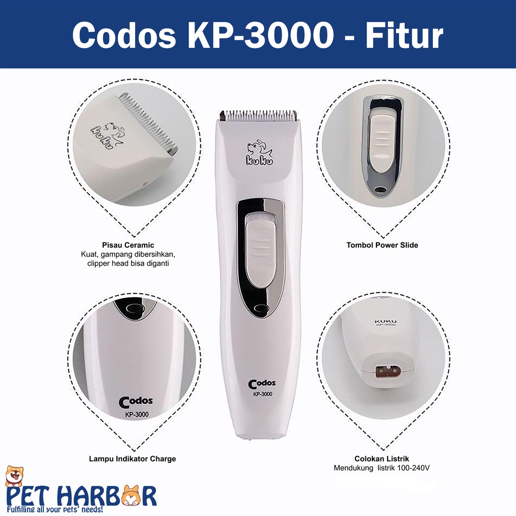Jual Codos Clipper KP-3000 KP3000 / Clipper Codos / Clipper Anjing ...