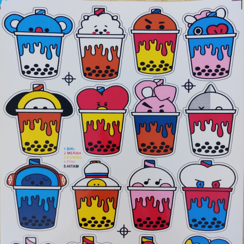 Jual stiker boba 1lembar isi 20pc | Shopee Indonesia