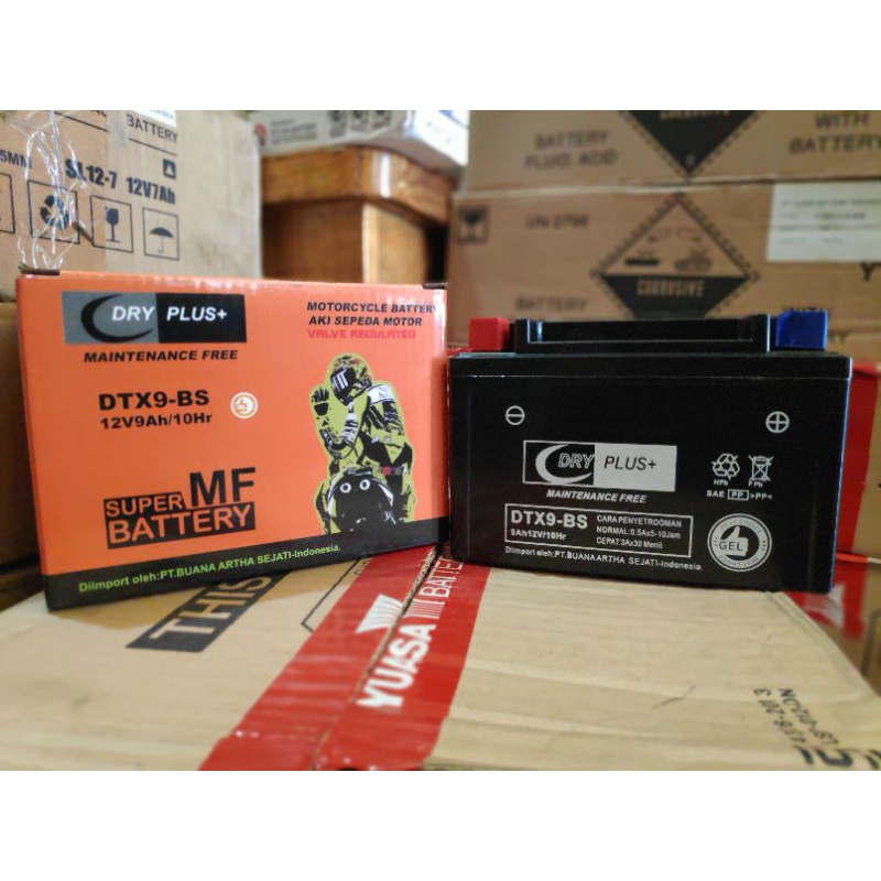 Jual AKI KERING MOTOR NINJA 250 FI DRYPLUS+ 9Ah | Shopee Indonesia