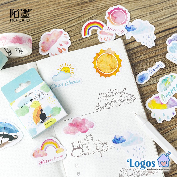 Jual Sticker Deco Weather Cuaca Awan Cloud Rain Scrapbook Bujo Jurnal ...