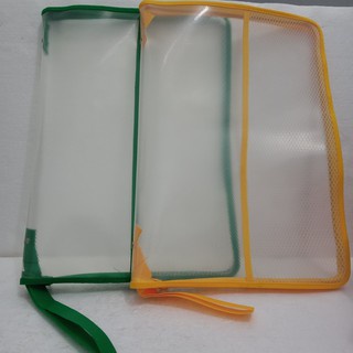 Jual Map dokumen plastik resleting jaring /zipper bag/ tas file / F4 ...