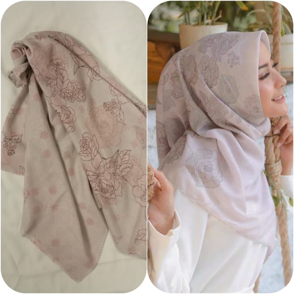 Jual Voal Motif Premium Hijab Segi Empat Voal Motif Premium Lasercut Jilbab Voal Motif 3820