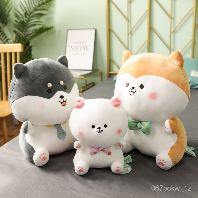 Jual Husky Plush Toy Shiba Inu Steamed Bread Dog Doll Cute Puppy ...