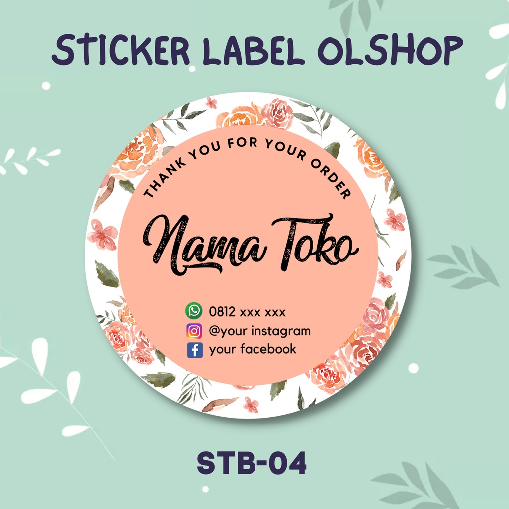 Jual Sticker Online Shop - Sticker kemasan - Sticker Label - Stiker ...