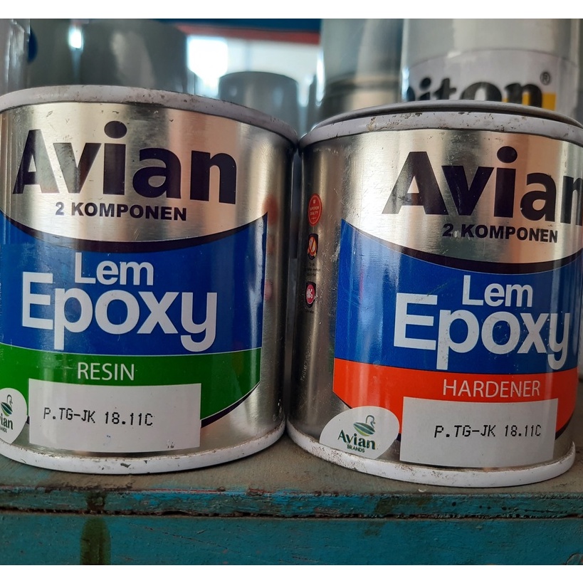 Jual Lem Epoxy AVIAN 2 Komponen (Resin + Hardener) 340 Gram Shopee