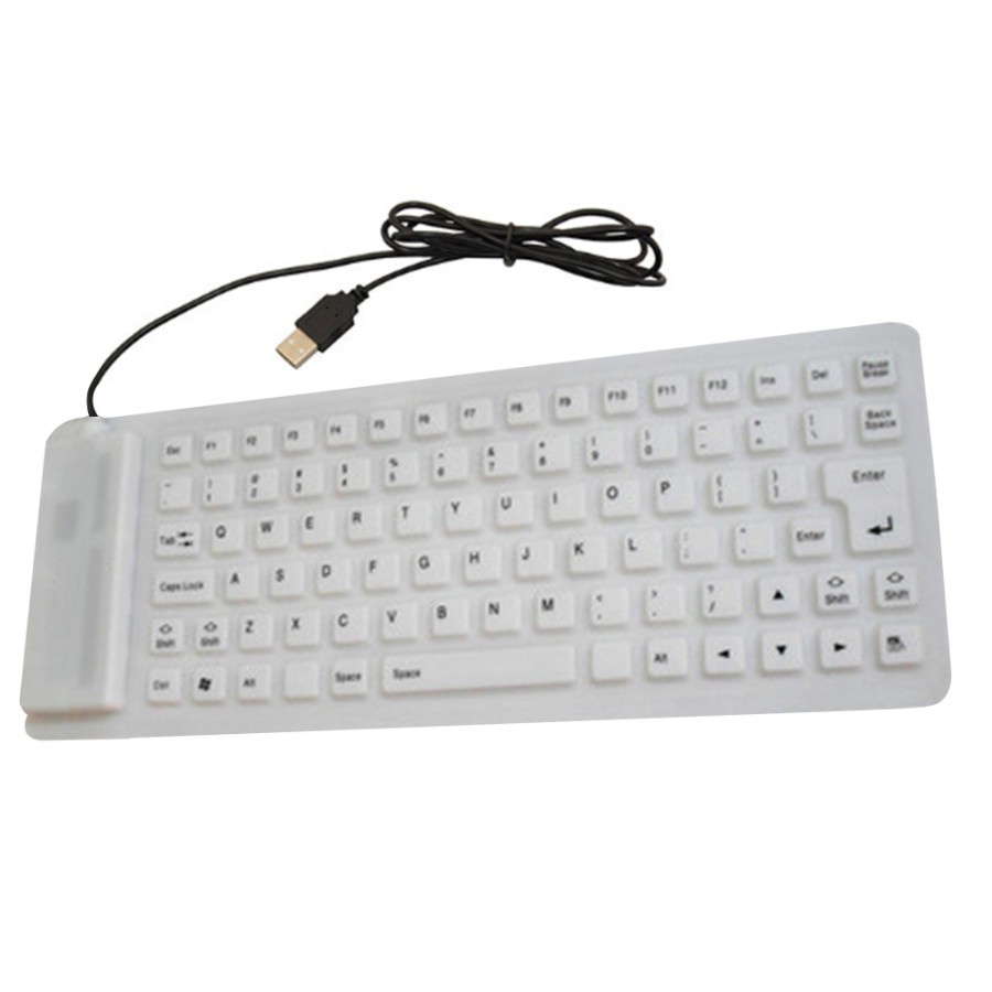 Jual Keyboard Flexible USB External Anti Air Elastis Lembut Gulung ...