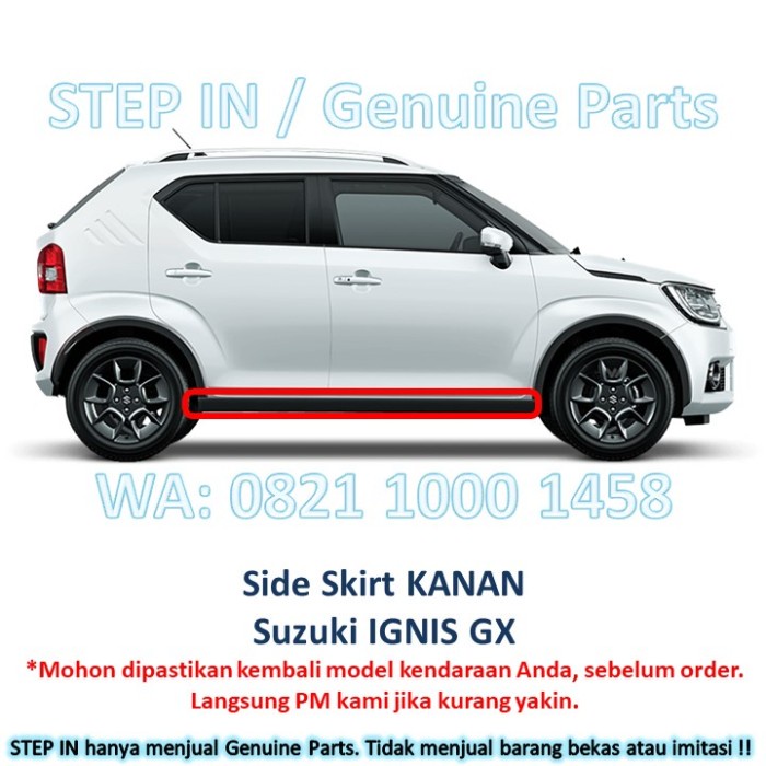 Jual Cover Trisplang Side Skirt SUZUKI IGNIS GX NEW IGNIS SGP ori baru