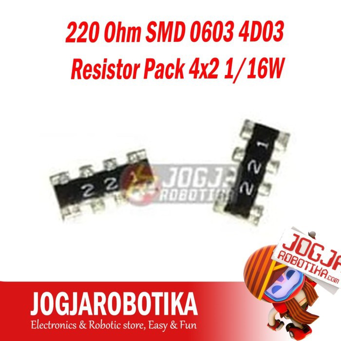 100 pz 0603*4 8P4R 2*4P Resistore di Rete SMD array 0