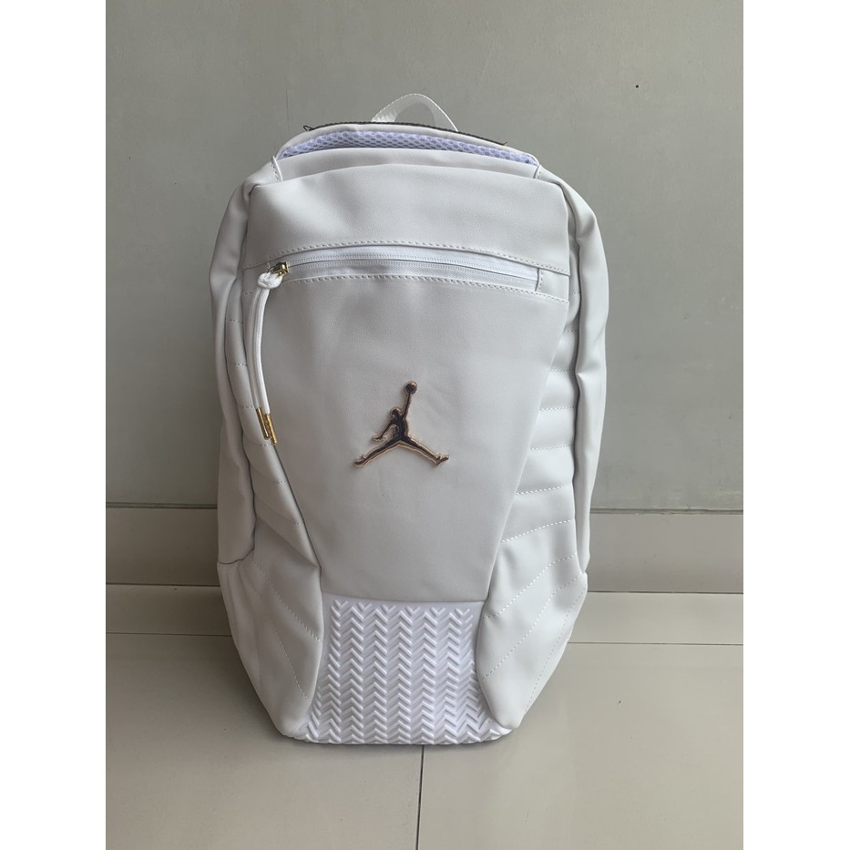 Jordan backpack cheap white and gold