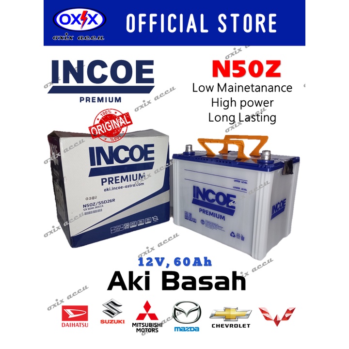 Jual Aki Mobil Incoe Premium N50Z ORIGINAL | Shopee Indonesia