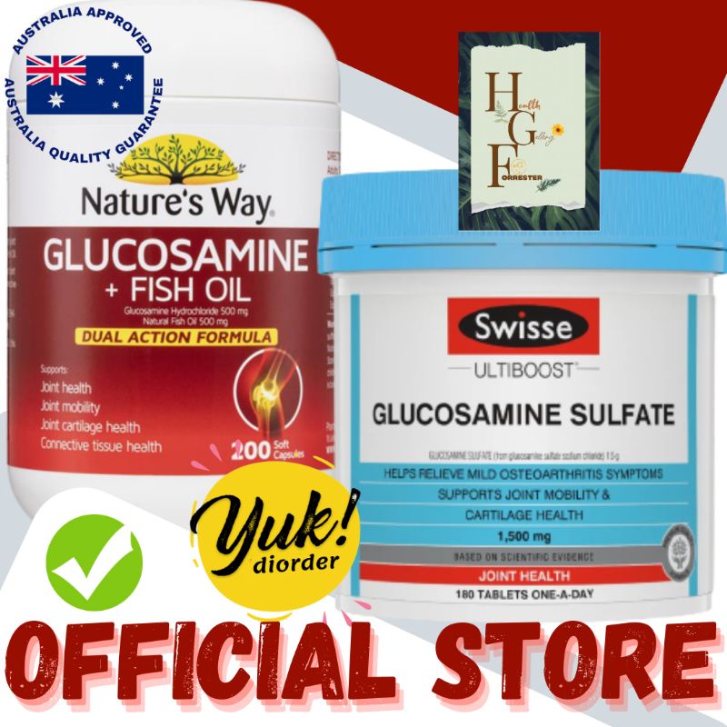 Jual Swisse Ultiboost Glucosamine Sulfate & Nature's Way Glucosamine