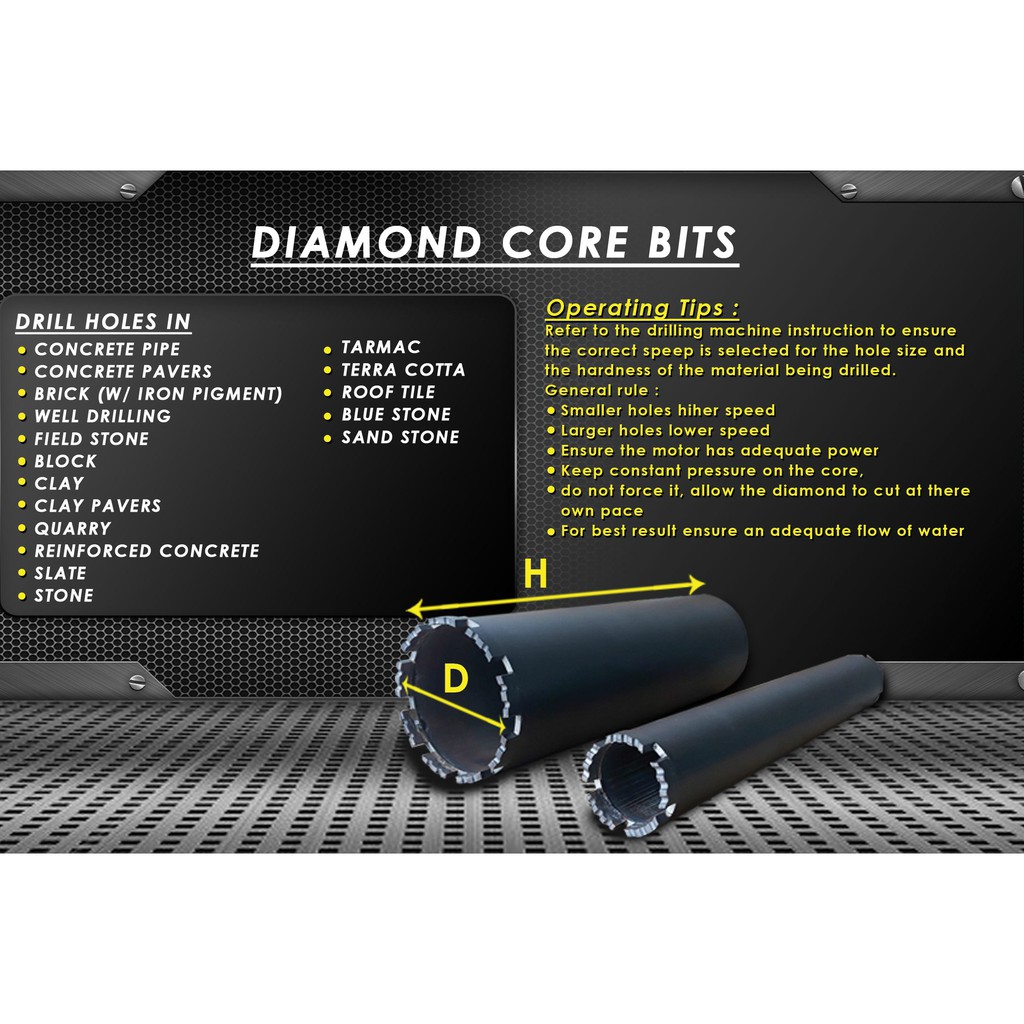 Jual DIAMOND CORE BITS MATA CORING MATA BOR DIAMOND 102MM | Shopee ...