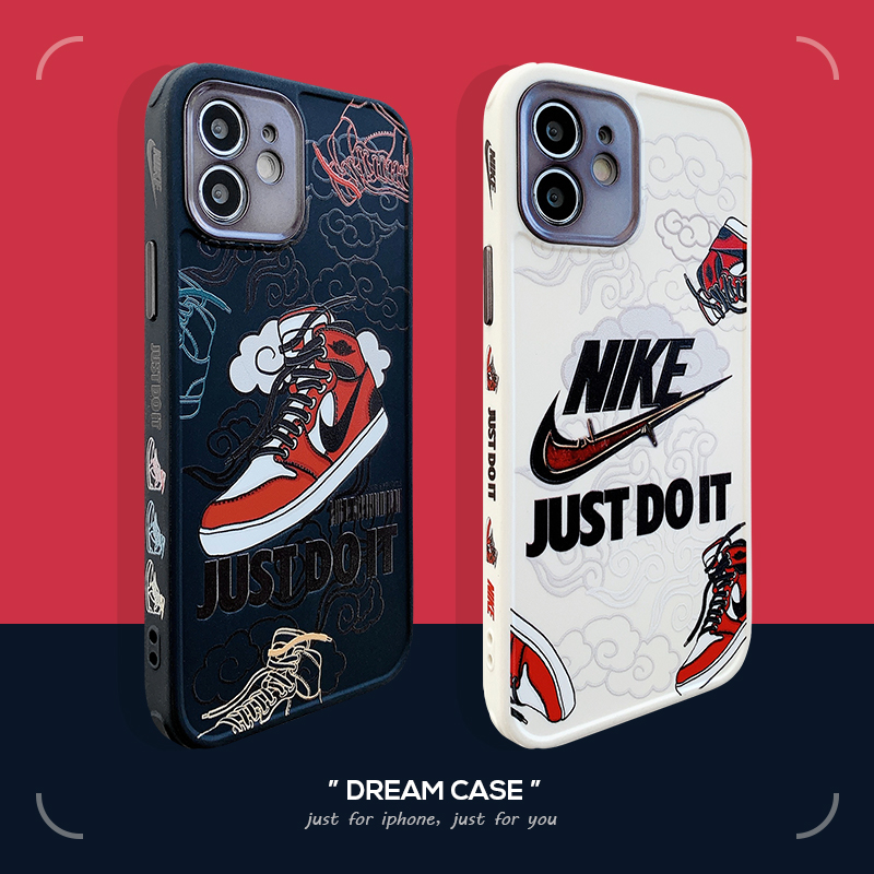 Jual IPHONE Sepatu Soft Case Nike AJ Trendy Motif Tiga Dimensi Sisi