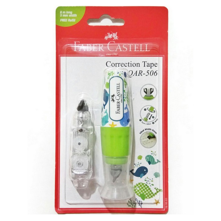 Jual FaberCastell Correction Tape QAR 506 Barrel Fancy ( 169651 ) Shopee Indonesia