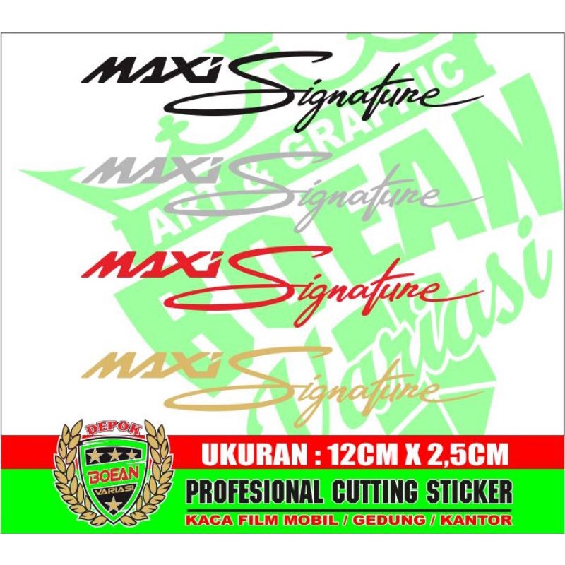 Jual Cutting sticker MAXI Signature sticker | Shopee Indonesia