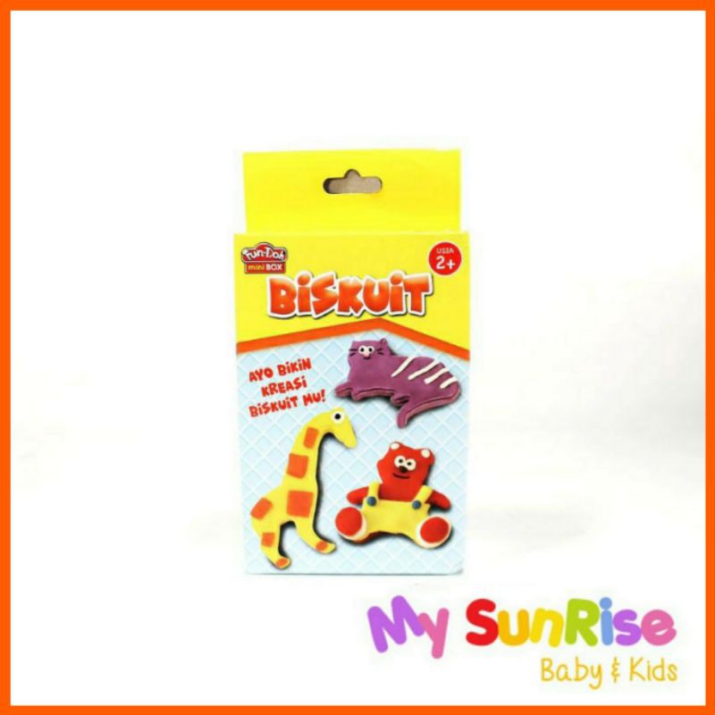 Jual Fun Doh Mini Box Biskuit Fundoh / Fun Dough / Mainan Malam ...
