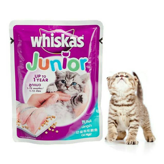 Jual Whiskas junior sachet 85 gr rasa mackarel & tuna Makanan basah