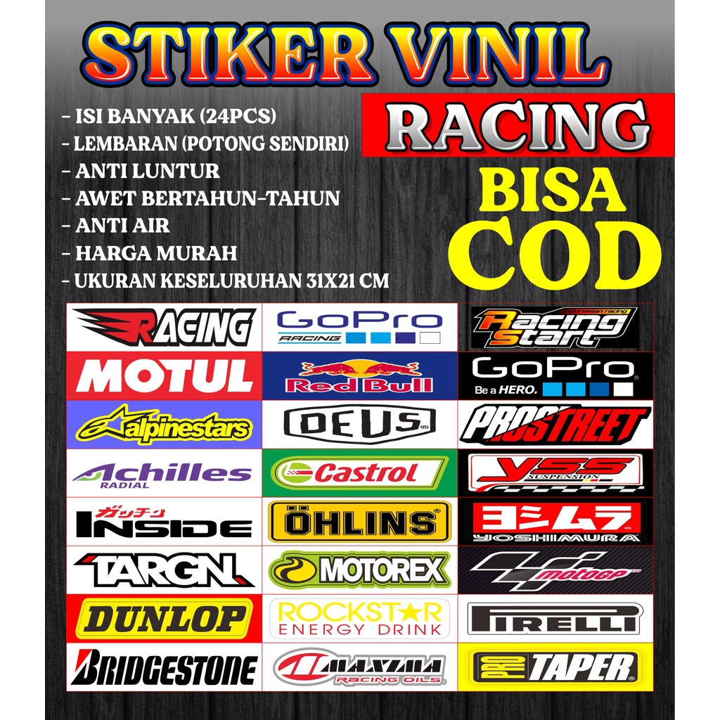 Jual stiker vinil racing | Shopee Indonesia