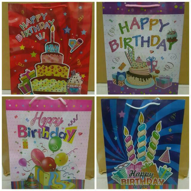 Jual GOODIE BAG HAPPY BIRTHDAY BESAR (OPP MICA TEBAL) | Shopee Indonesia