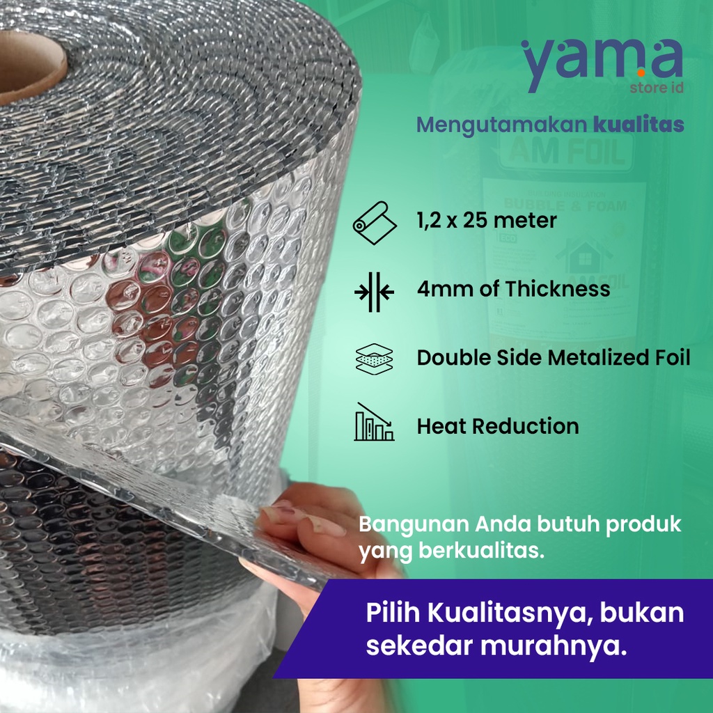 Jual Aluminium Foil Bubble Double Side Insulasi Atap Roll an | Shopee ...