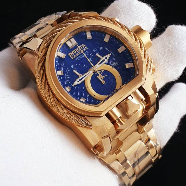 Jam Tangan Invicta Reserve Bolt Zeus Magnum Swiss Cowok Pria Gold