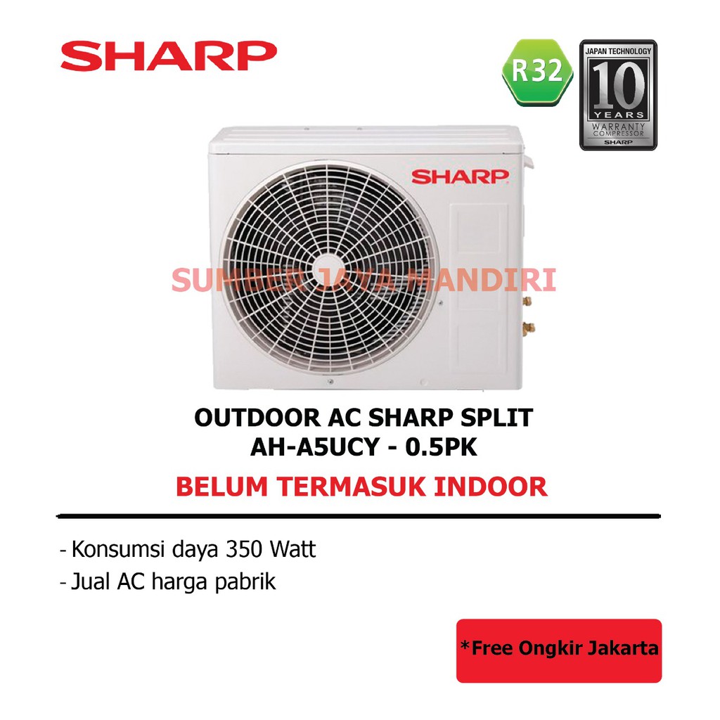 Jual OUTDOOR SAJA AC SHARP SPLIT AH-A5UCY 0.5 PK | Shopee Indonesia