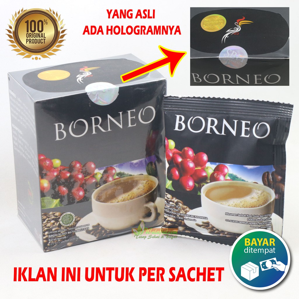 Jual Borneo Exotica Coffee Sachet Original Kopi Minuman Stamina Kuat