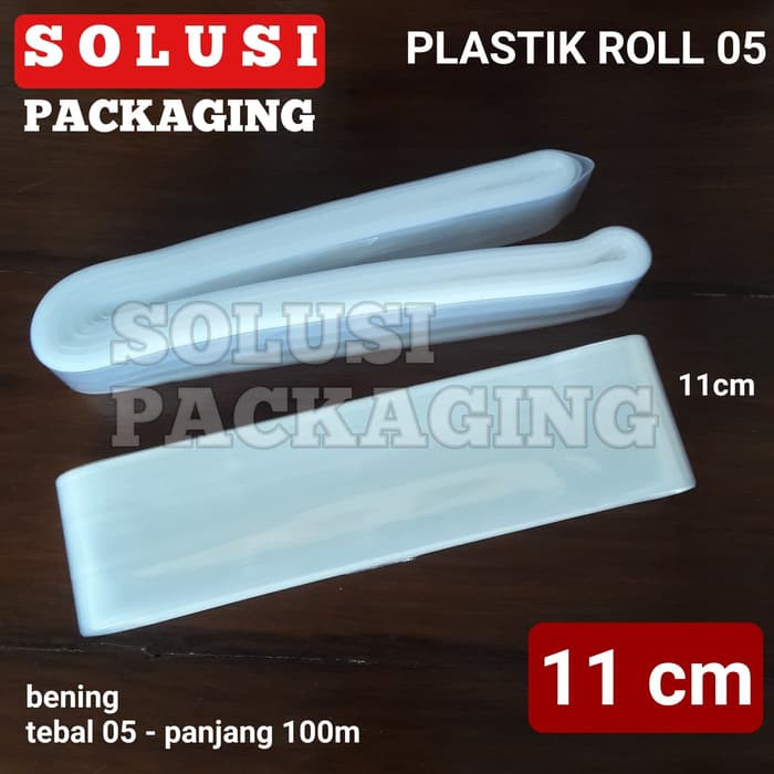 Jual PLASTIK ROLL 05 SIZE 11CMX100M/PLASTIK SNACK KANTONG PLASTIK ...