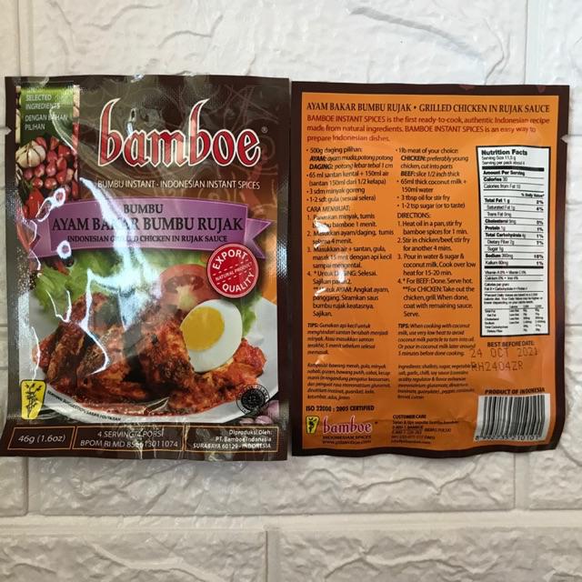 Jual Bamboe Bumbu Dapur All Varian Rawon Rendang Balado Nasi Goreng Soto Kare Opor Dll Shopee