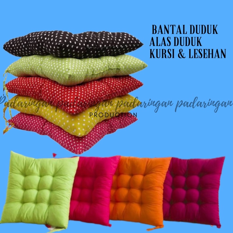 Jual Part 1 Bantal Duduk Alas Kursi Motif Polos And Polkadot Bantal