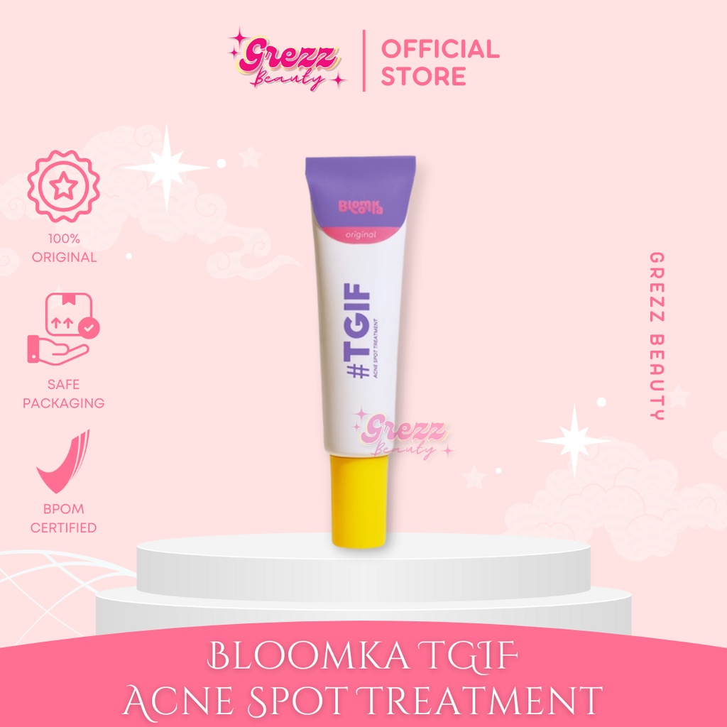 Jual Bloomka TGIF Acne Spot Treatment Clay Cream | Shopee Indonesia