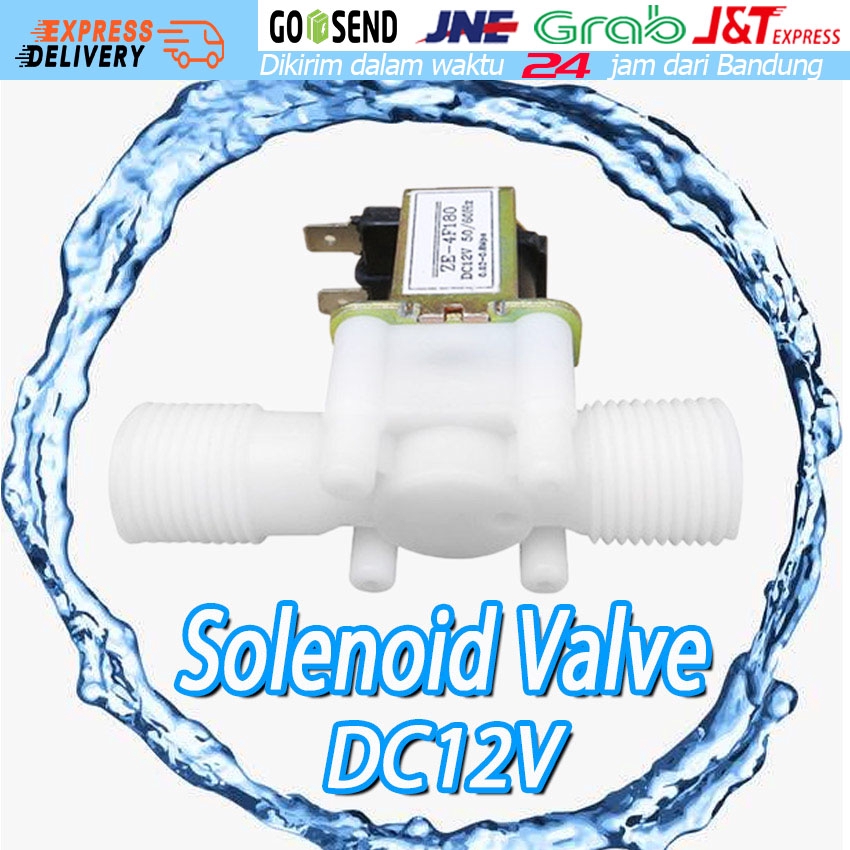 Jual 12V DC Biasanya Tertutup Air Solenoid Valve Katup Listrik Kontrol ...