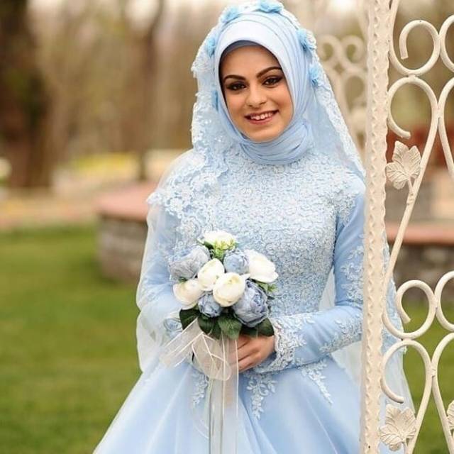 Dress pengantin hijab sales