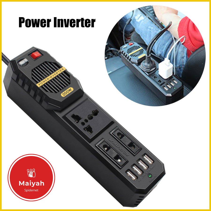 Jual Power Inverter mobil Converter Listrik Mobil Car DC 12 to AC 220V ...