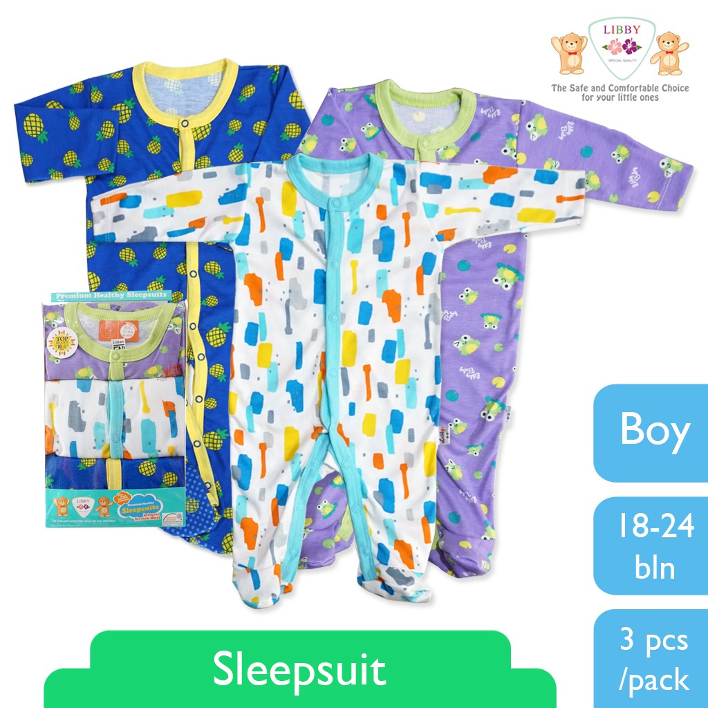 Jual Sleepsuit Premium Baju Tidur Bayi Sleepsuit Bodysuit Romper Boy 18