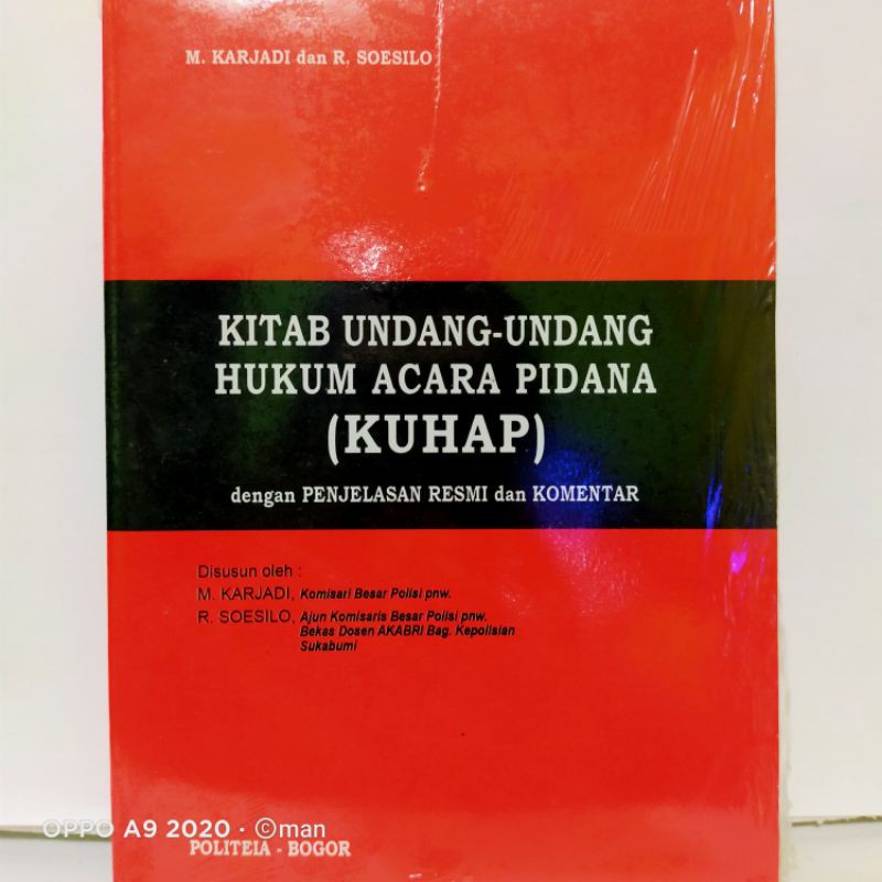 Jual Buku Kitab Undang-undang Hukum Acara Pidana (KUHAP ) BY R.Soesilo ...