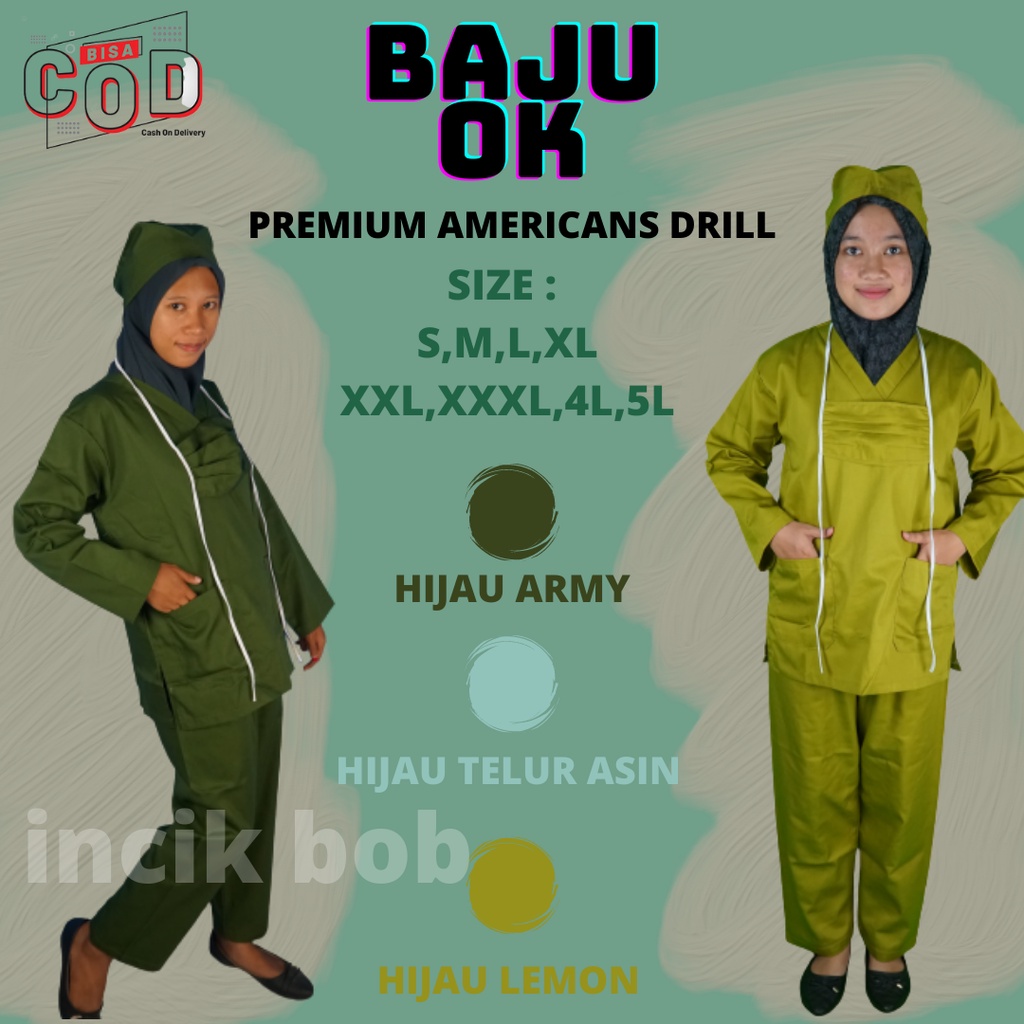 Jual Baju Ok Medis Warna Hijau Army Hijau Telur Asin Hijau Lemon Terlengkap Termurah