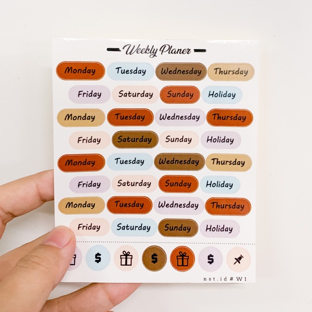 Jual Stiker Dot Alphabet Huruf Angka Mingguan Bulanan Bujo DIY Planner ...