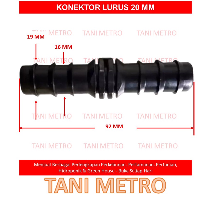 Jual Konektor Nepel Lurus Selang Pe Mm Mm Shopee Indonesia