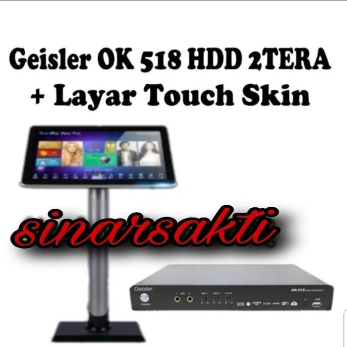 Jual Paket Dvr Player Karaoke Geisler Ok 518 Layar Touch Screen 19