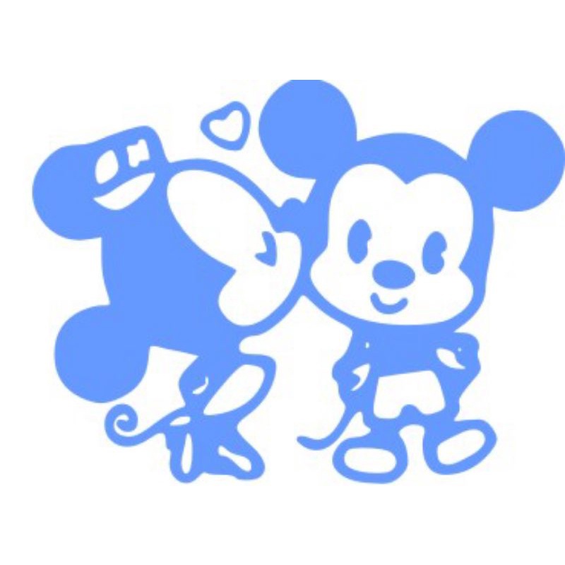 Jual STIKER MOBIL STICKER CUTTING MINIE MICKY MOUSE BUAT BAMPER MOBIL