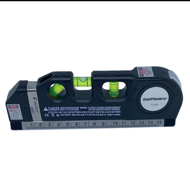 Jual waterpass laser taffware penggaris laser meteran 250 cm waterpass ...